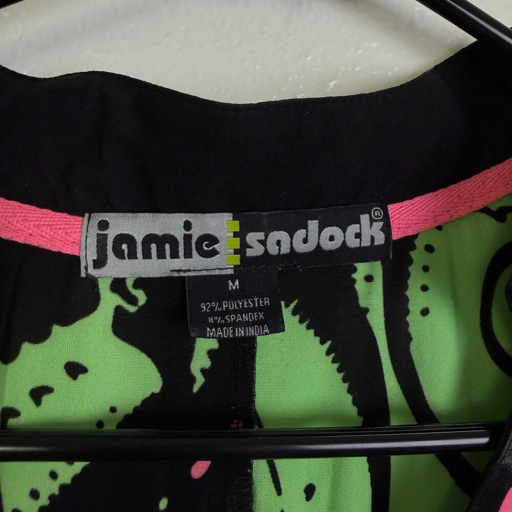 Jamie Sadock Dress Medium Green Sleeveless Graphic Tentacle Tennis Sport Sign * - Picture 12 of 13